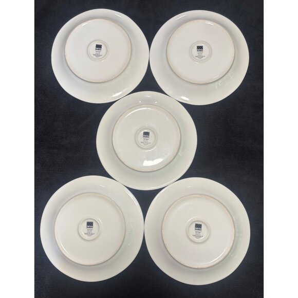 222 Fifth Suzanni Rooster Dinner Plates Set Of 5 Hand Painted Porcelain - Picture 3 of 9